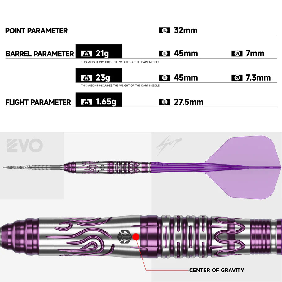 CALIBURN AWAKENING DARTS - 90% TUNGSTEN - RAINIE-3