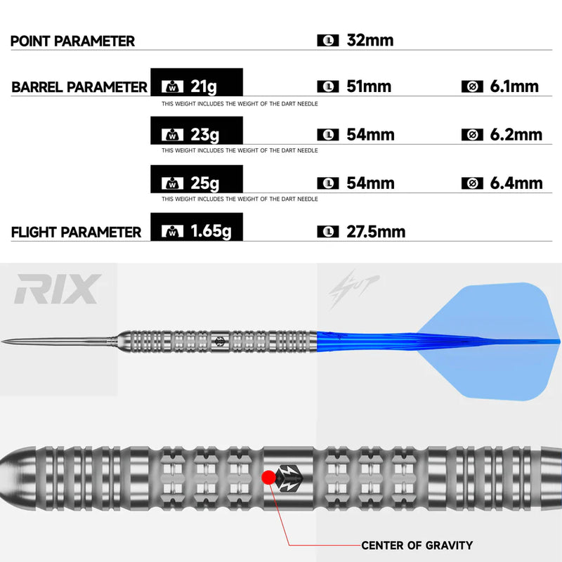 CALIBURN RIX DARTS - 90% TUNGSTEN - R1-3