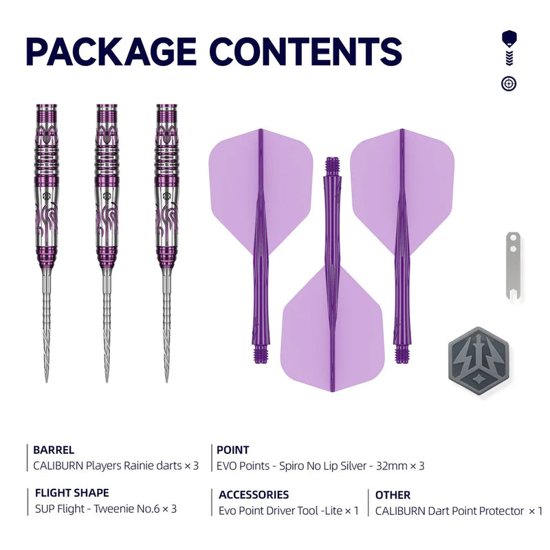 CALIBURN AWAKENING DARTS - 90% TUNGSTEN - RAINIE-4