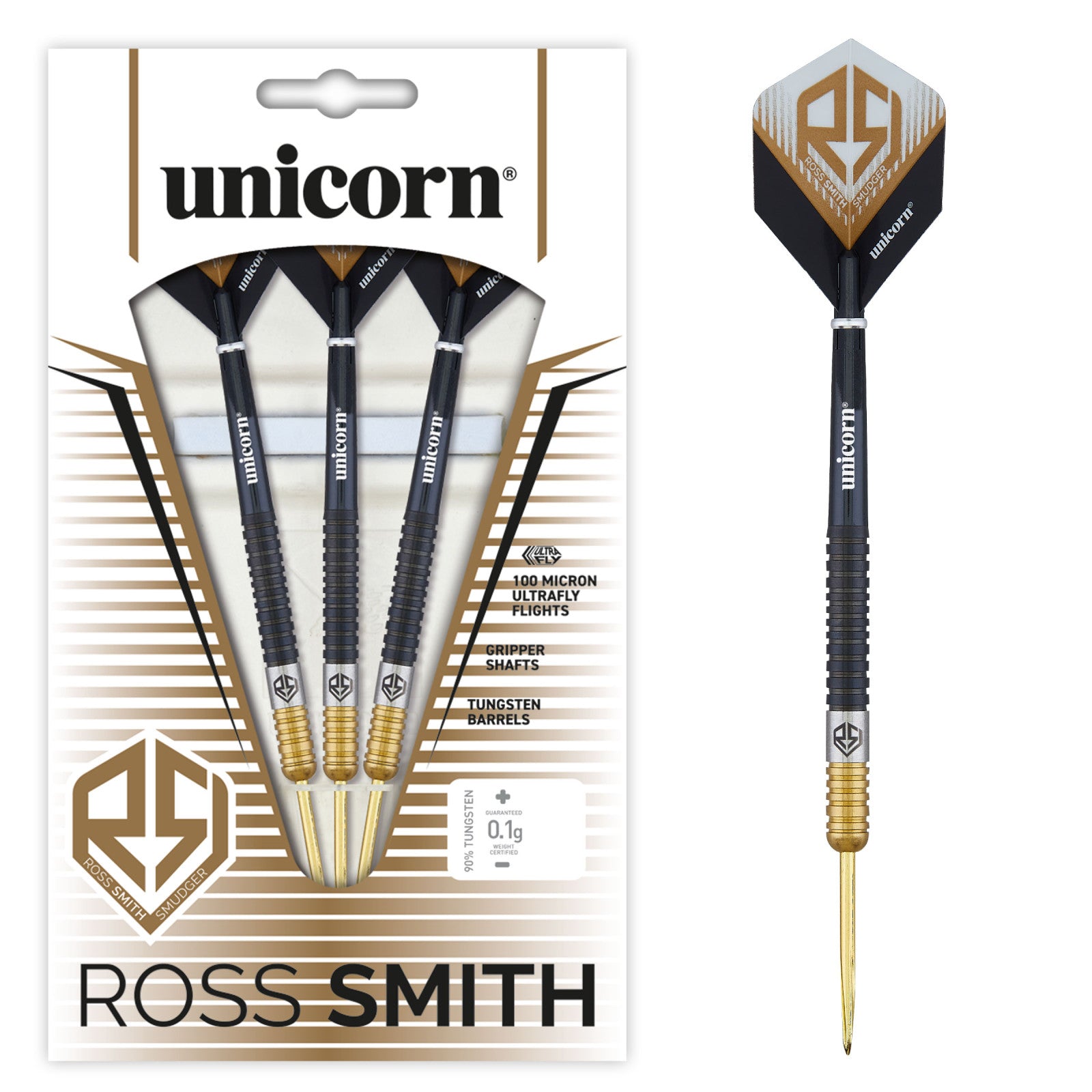 Unicorn Ross Smith Two-Tone Steel Darts 90%