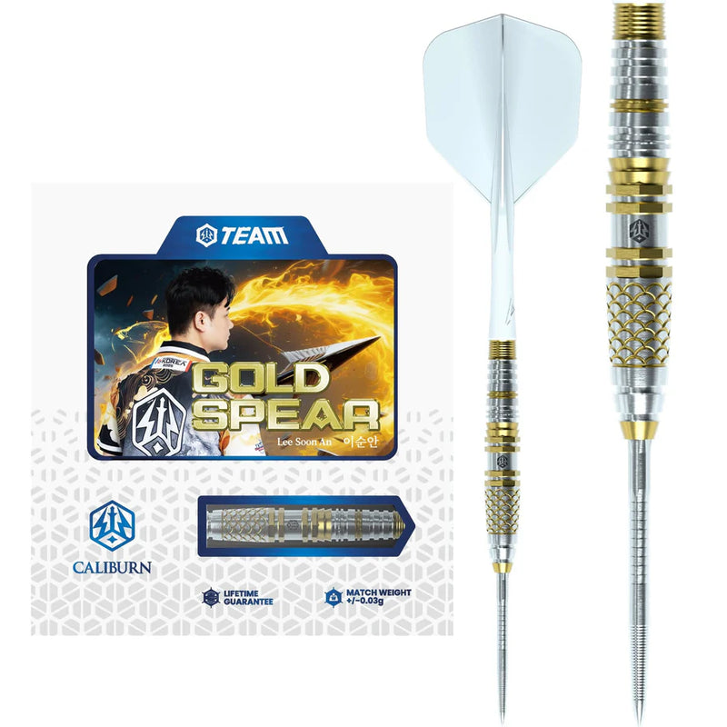 CALIBURN PLAYERS DARTS - 90% TUNGSTEN - GOLD SPEAR - 23g-4