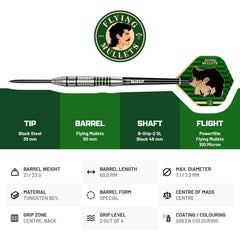 BULL'S Flying Mullet Steel Dart 90%-3