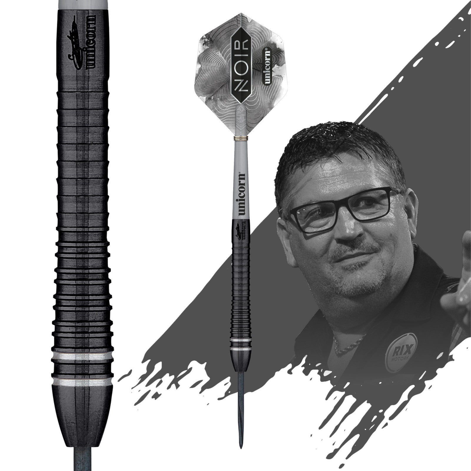 Gary Anderson Noir Phase 6 - Deluxe Steel Darts