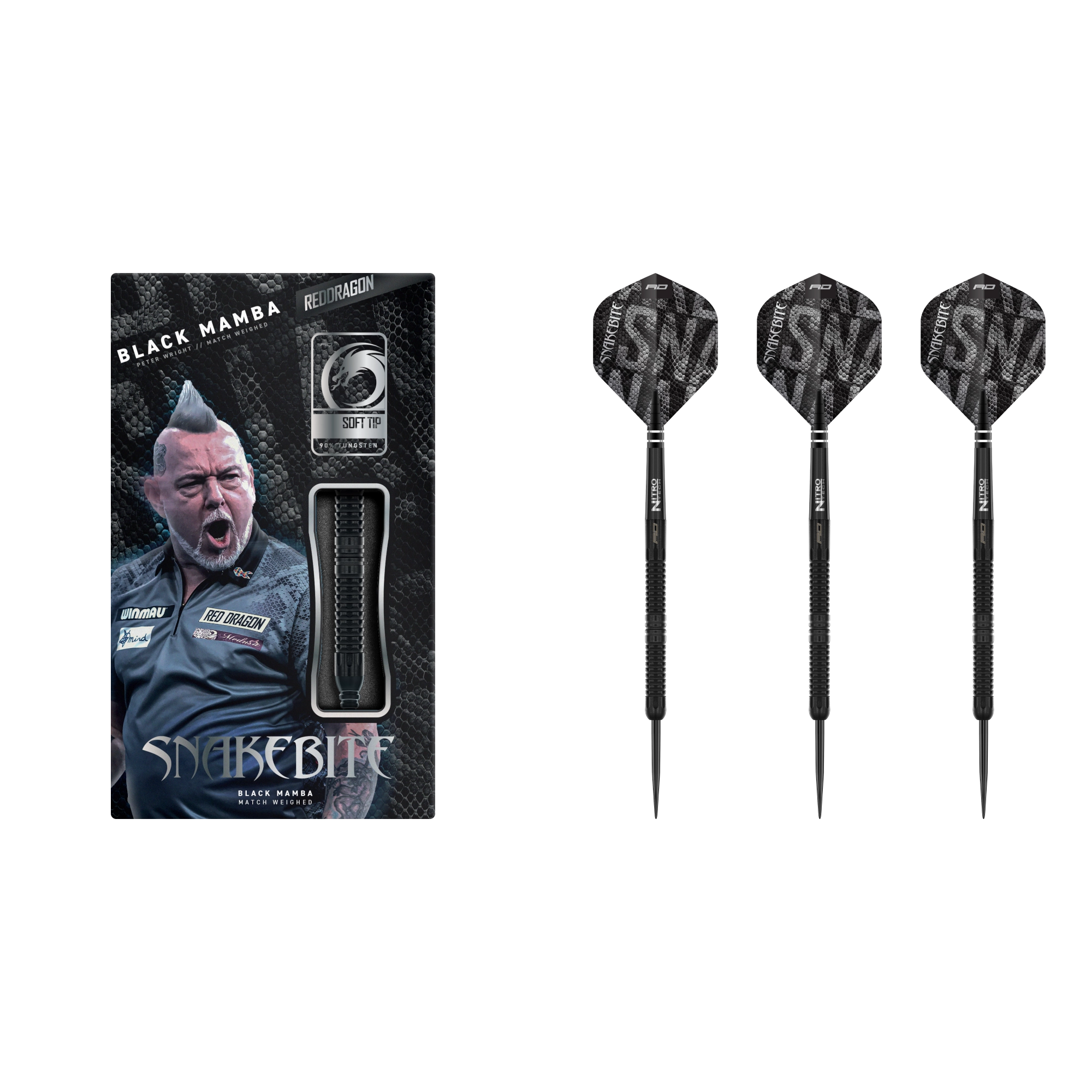 Red Dragon Peter Wright Black Mamba Steeldart 90%-3