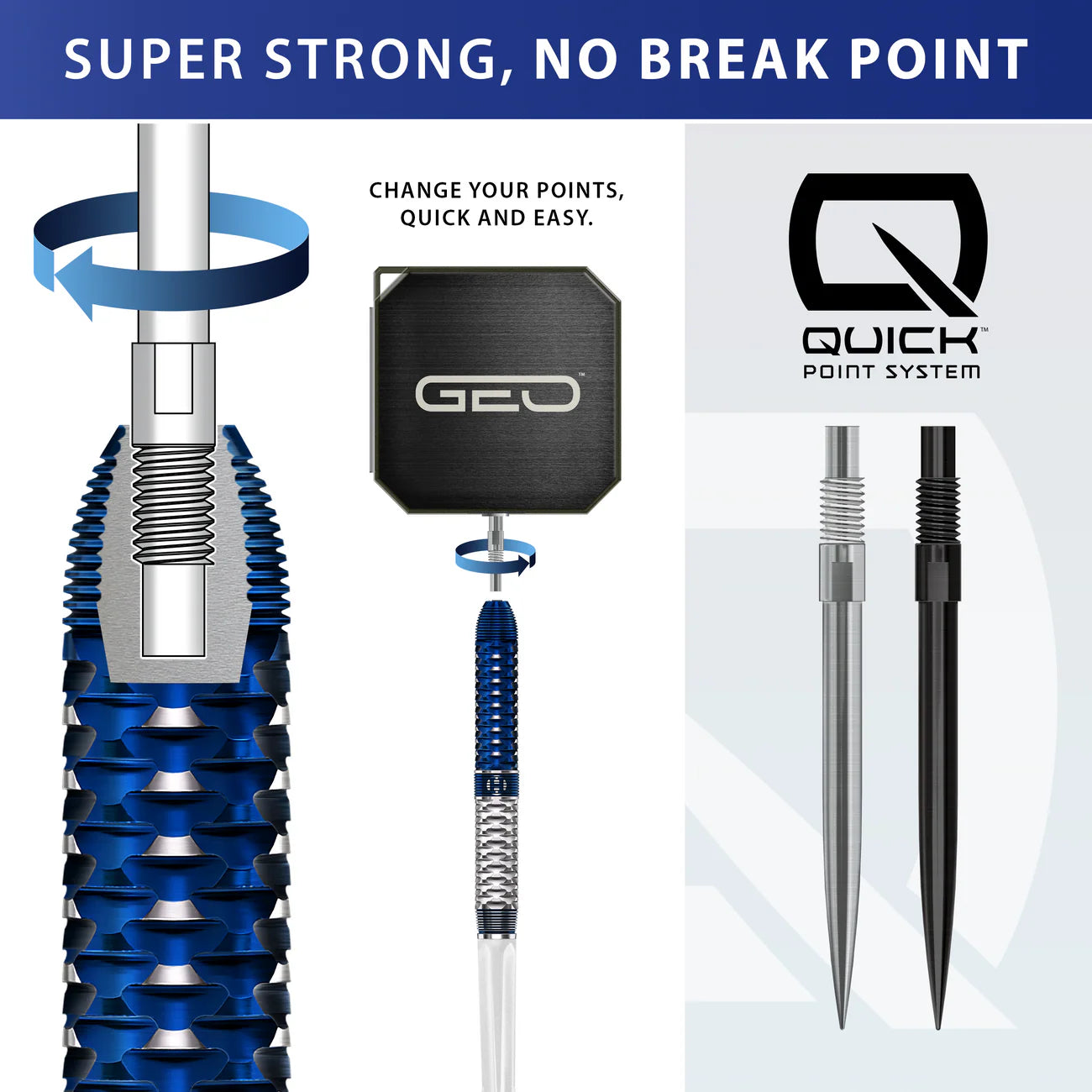 HARROWS GEO PARALLEL QUICK POINT STEELDART 90%-2