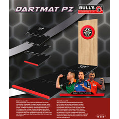 BULL'S Dart Mat, Puzzle Matte, Schaumstoff, inkl. Oche, 2,37 Meter-3
