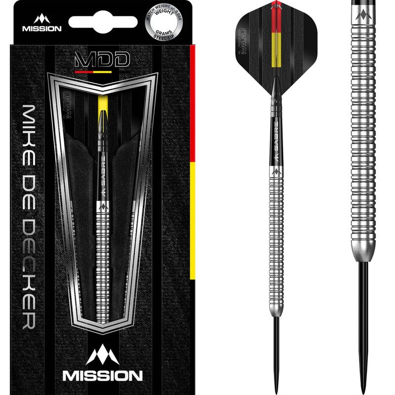 MISSION MIKE DE DECKER DARTS STEEL TIP - 95% TUNGSTEN - SILVER-2