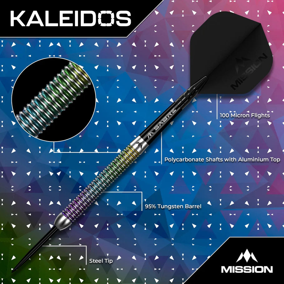 MISSION KALEIDOS DARTS STEEL TIP - 95% TUNGSTEN-2