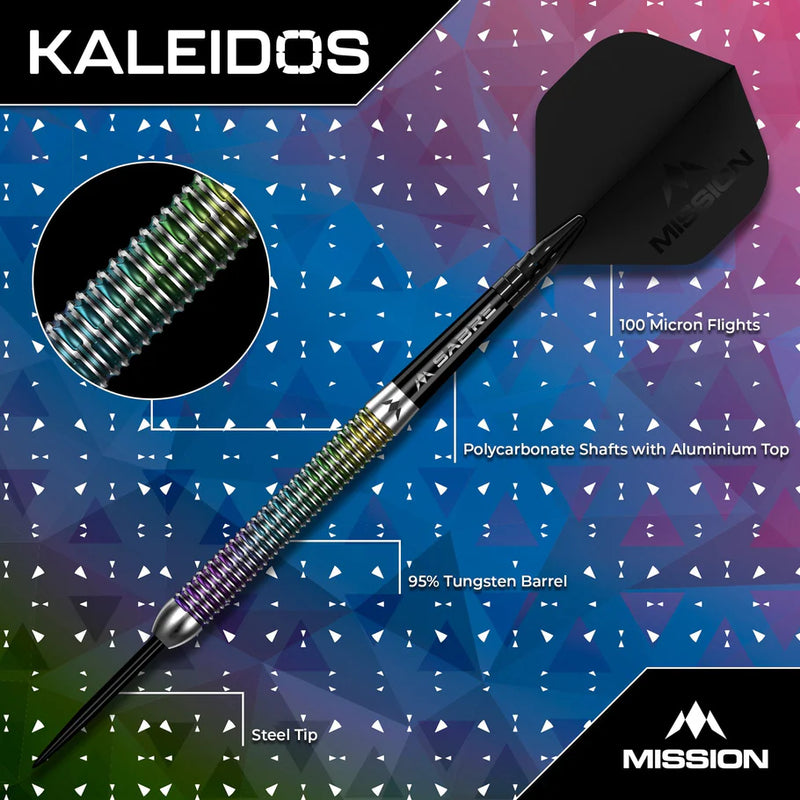 MISSION KALEIDOS DARTS STEEL TIP - 95% TUNGSTEN-2