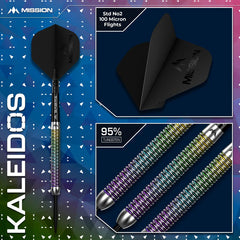 MISSION KALEIDOS DARTS STEEL TIP - 95% TUNGSTEN-5