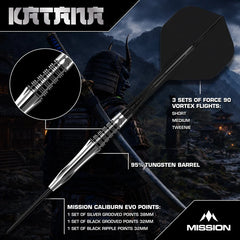 MISSION KATANA DARTS STEEL TIP - 95% TUNGSTEN-2