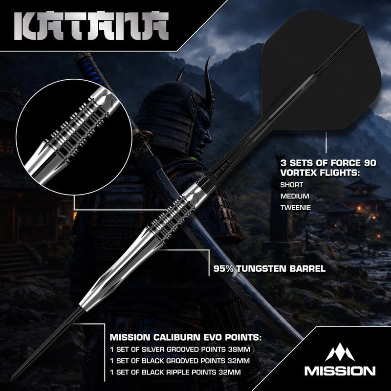 MISSION KATANA DARTS STEEL TIP - 95% TUNGSTEN-2