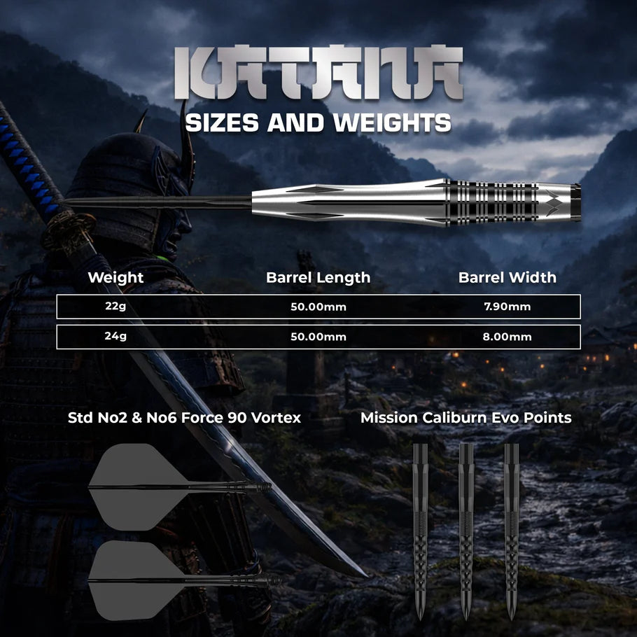 MISSION KATANA DARTS STEEL TIP - 95% TUNGSTEN-4