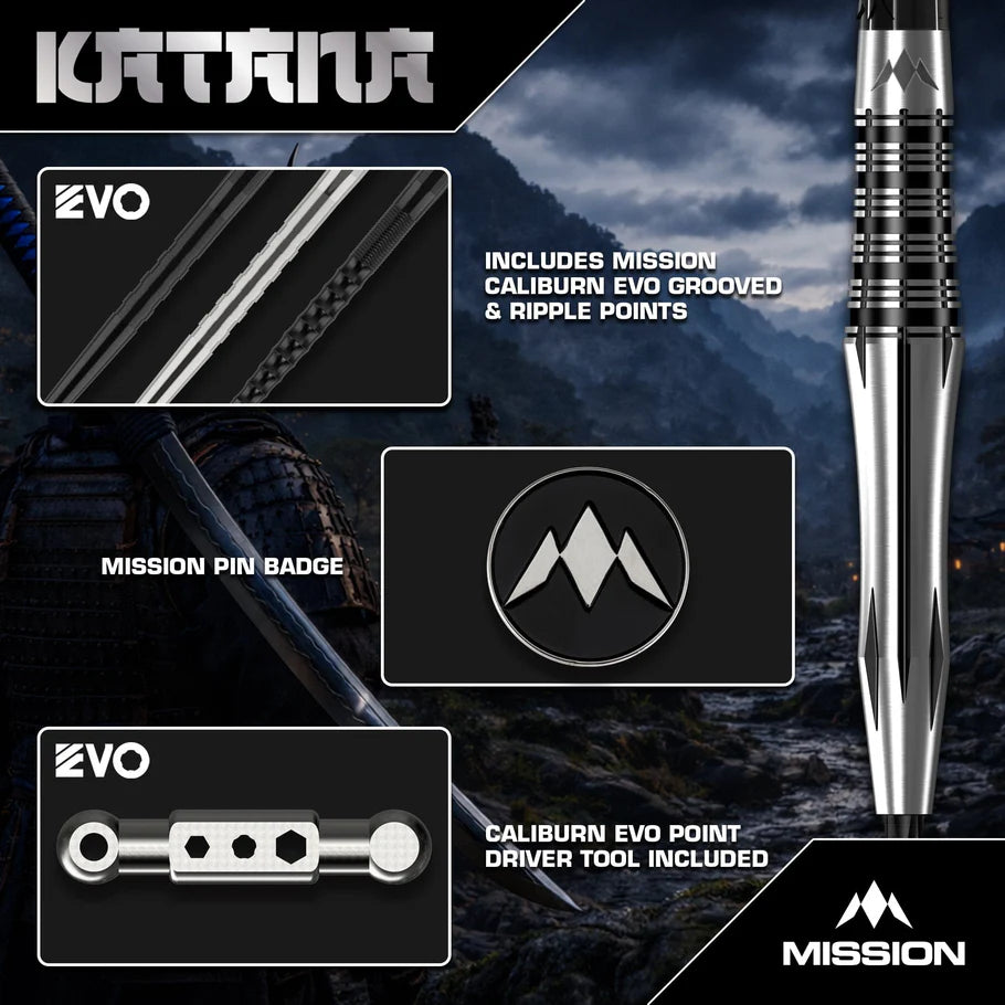 MISSION KATANA DARTS STEEL TIP - 95% TUNGSTEN-5