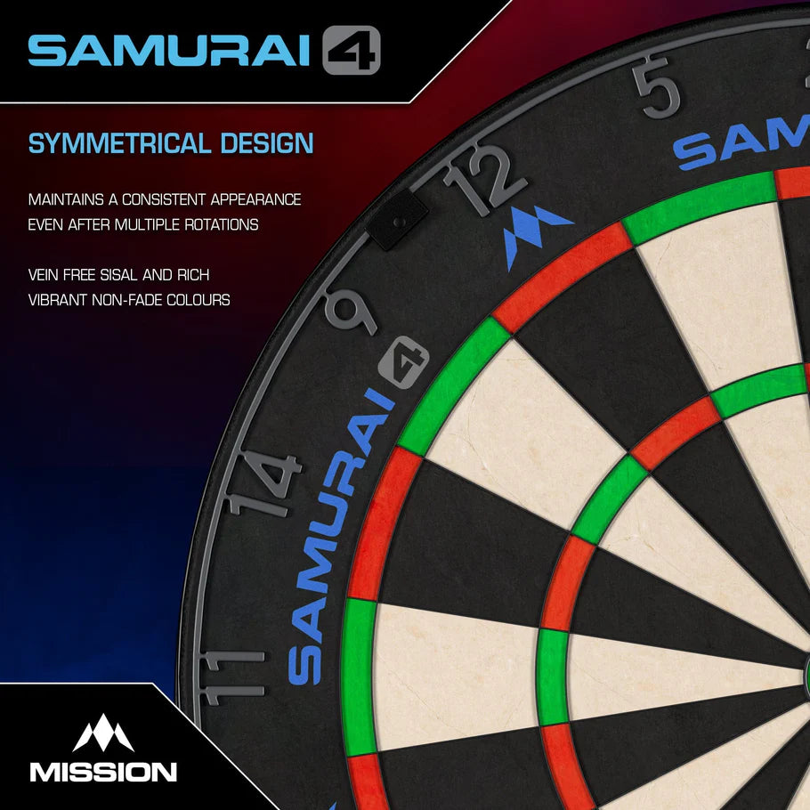 MISSION SAMURAI 4 DARTBOARD GRAPHITE GREY-3