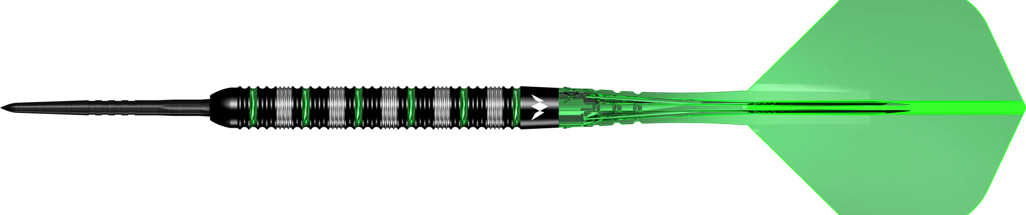 MISSION MOLDAVITE DARTS STEEL TIP - 95% TUNGSTEN - BLACK & GREEN