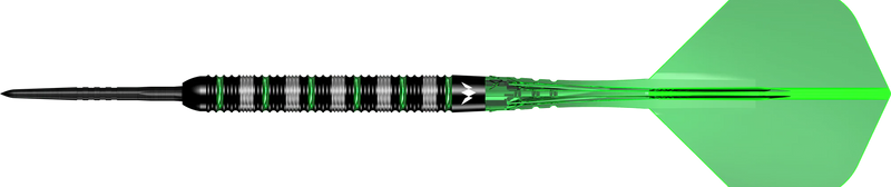 MISSION MOLDAVITE DARTS STEEL TIP - 95% TUNGSTEN - BLACK & GREEN-1