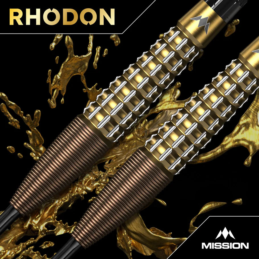 MISSION RHODON DARTS STEEL TIP - 95% TUNGSTEN - BRONZE & GOLD PVD-4