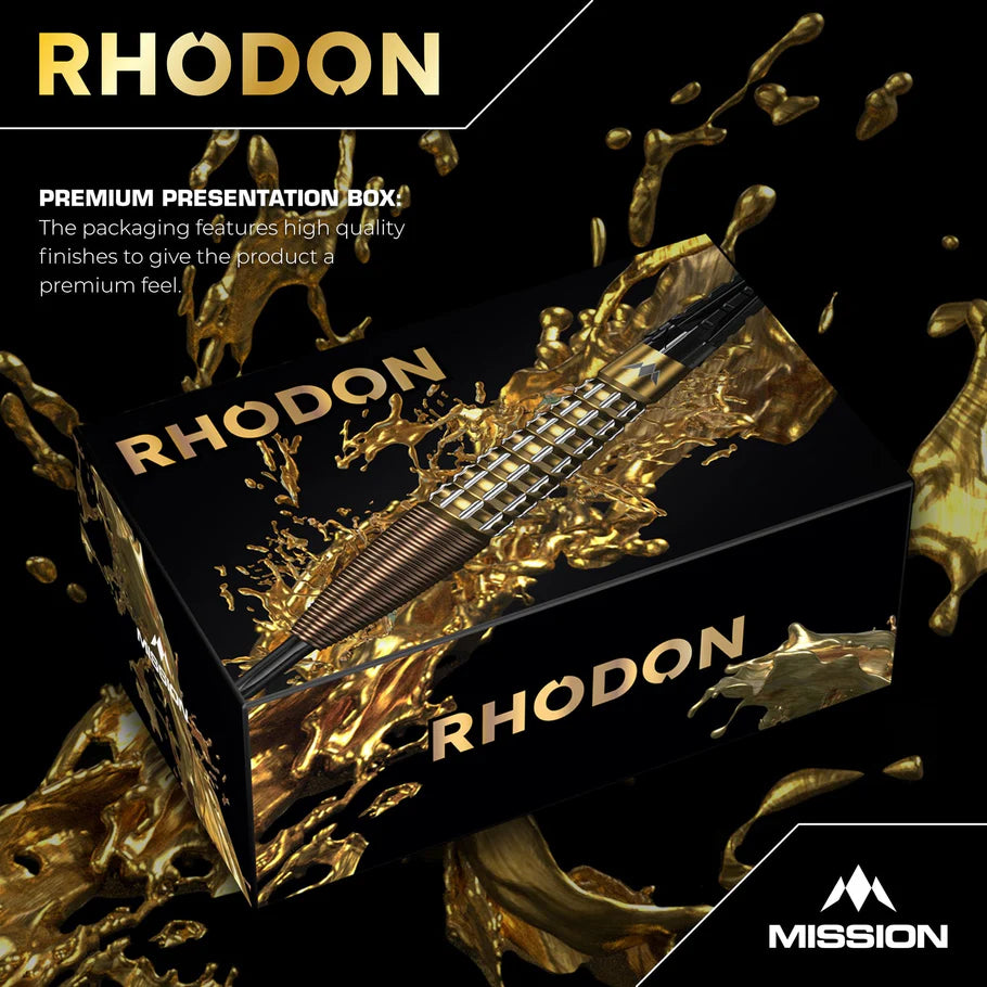 MISSION RHODON DARTS STEEL TIP - 95% TUNGSTEN - BRONZE & GOLD PVD-7