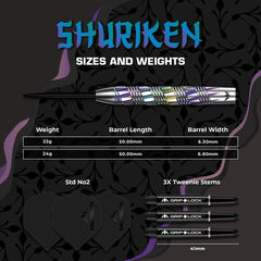 MISSION SHURIKEN DARTS STEEL TIP - 90% TUNGSTEN-4