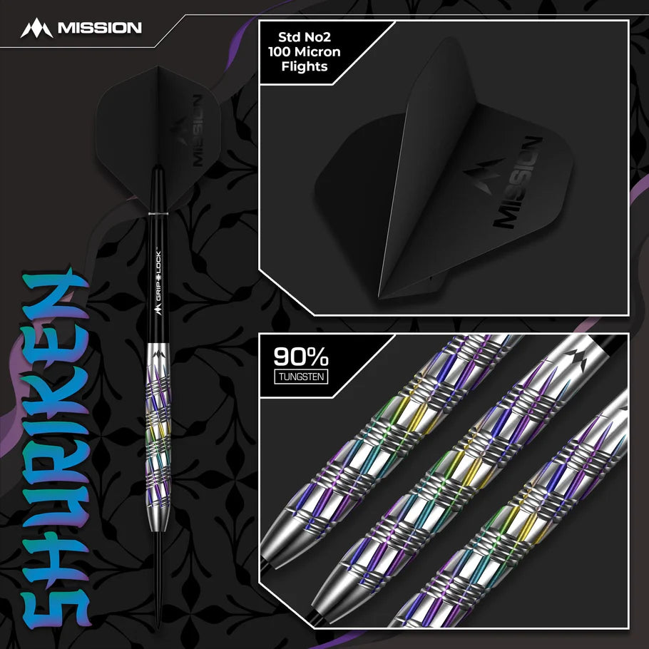 MISSION SHURIKEN DARTS STEEL TIP - 90% TUNGSTEN-5