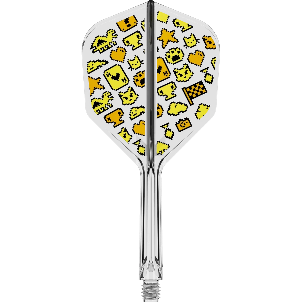Target Japan K-Flex Mayo No.6 Flight Shaft System – Ein transparentes Flight-Shaft-System mit gelben Mayo-Motiven