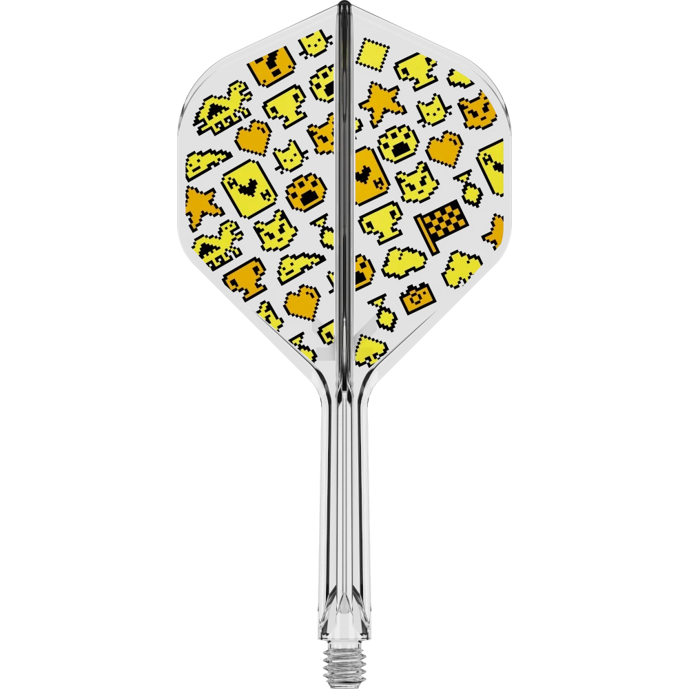 Target Japan K-Flex Mayo No.2 Flight Shaft System – Ein transparentes Flight-Shaft-System mit gelben Mayo-Motiven