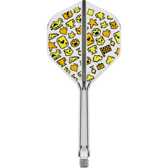 Target Japan K-Flex Mayo No.2 Flight Shaft System – Ein transparentes Flight-Shaft-System in Medium mit gelben Mayo-Motiven