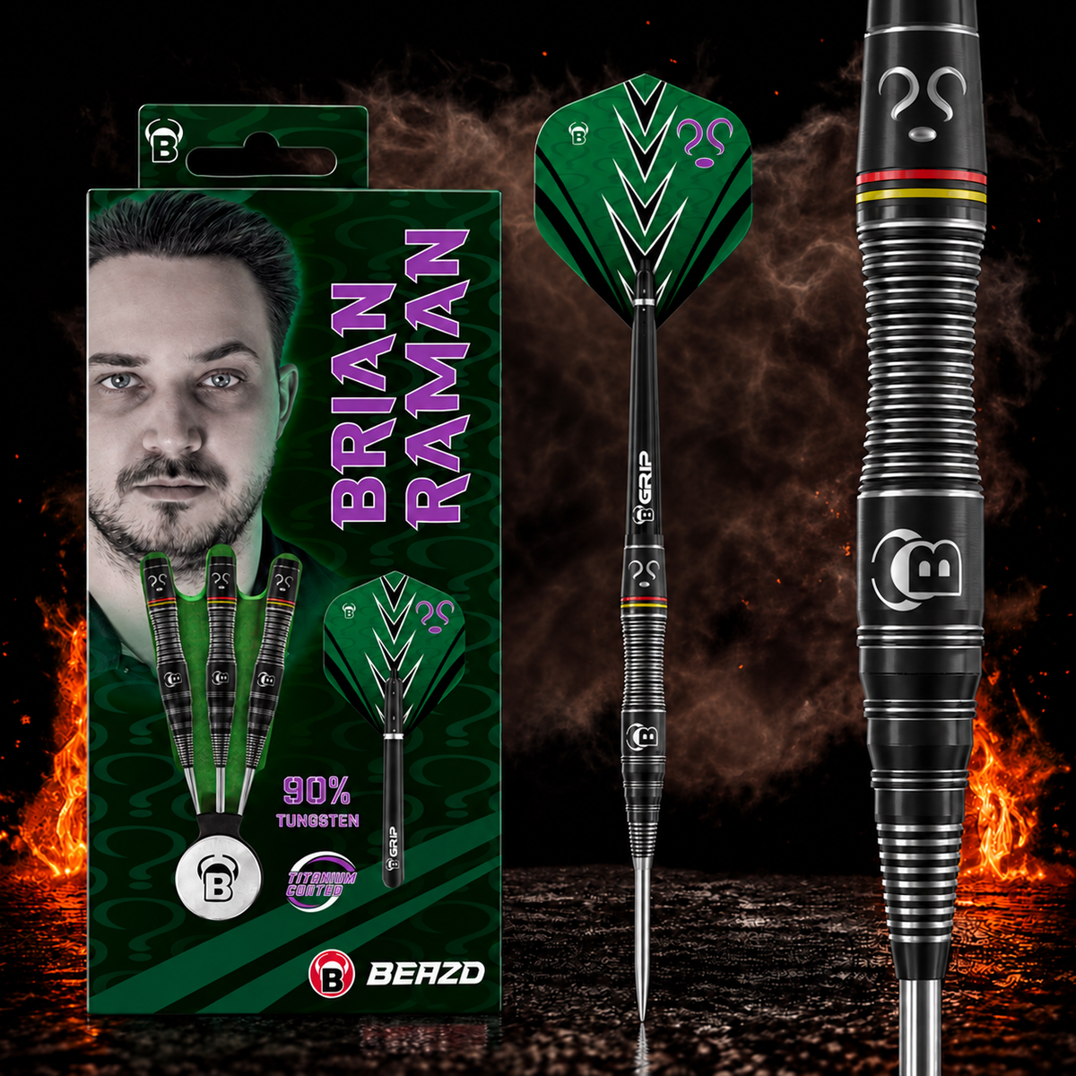 BEAZD Brian Raman Steeldart – BEAZD Verpackung und Dartdetails
