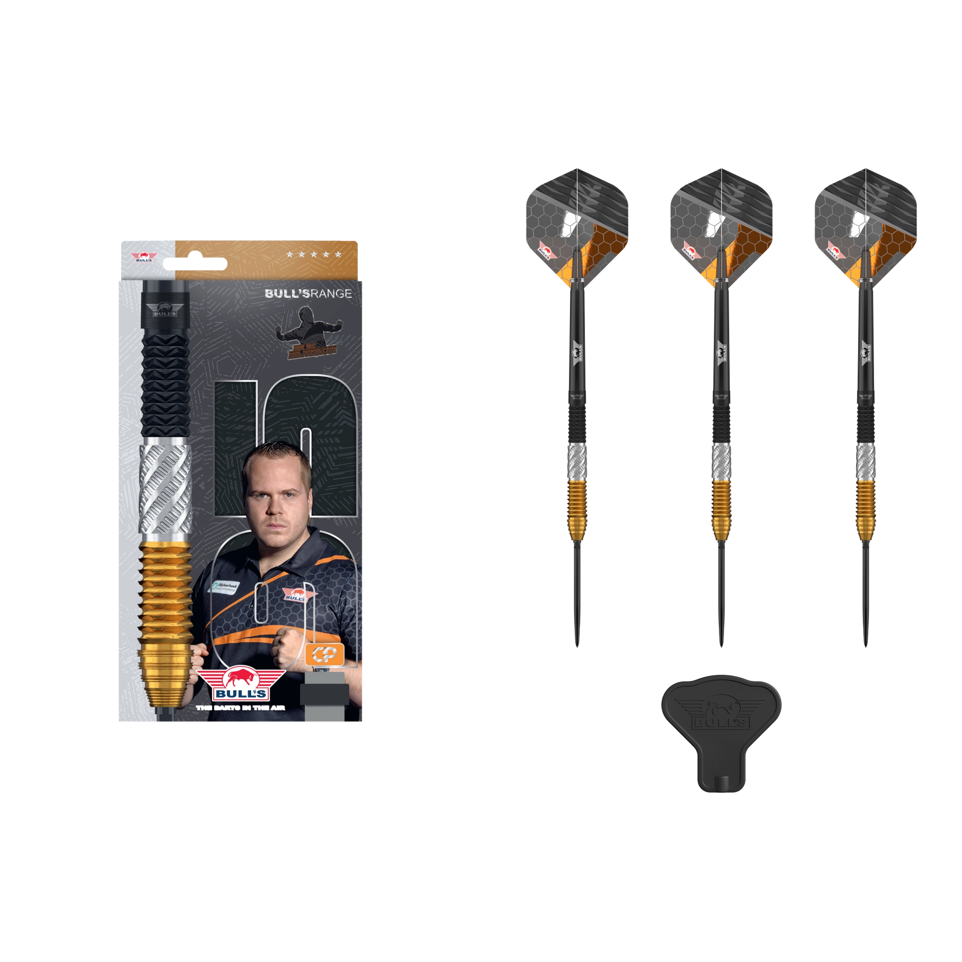 Hochwertige BULL'S NL Dirk van Duijvenbode 95 Profi Steeldarts für Liga und Turnier