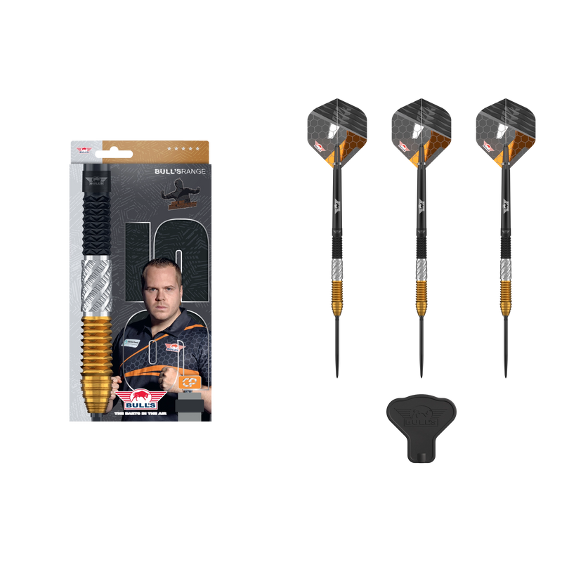 Hochwertige BULL'S NL Dirk van Duijvenbode 95 Profi Steeldarts für Liga und Turnier