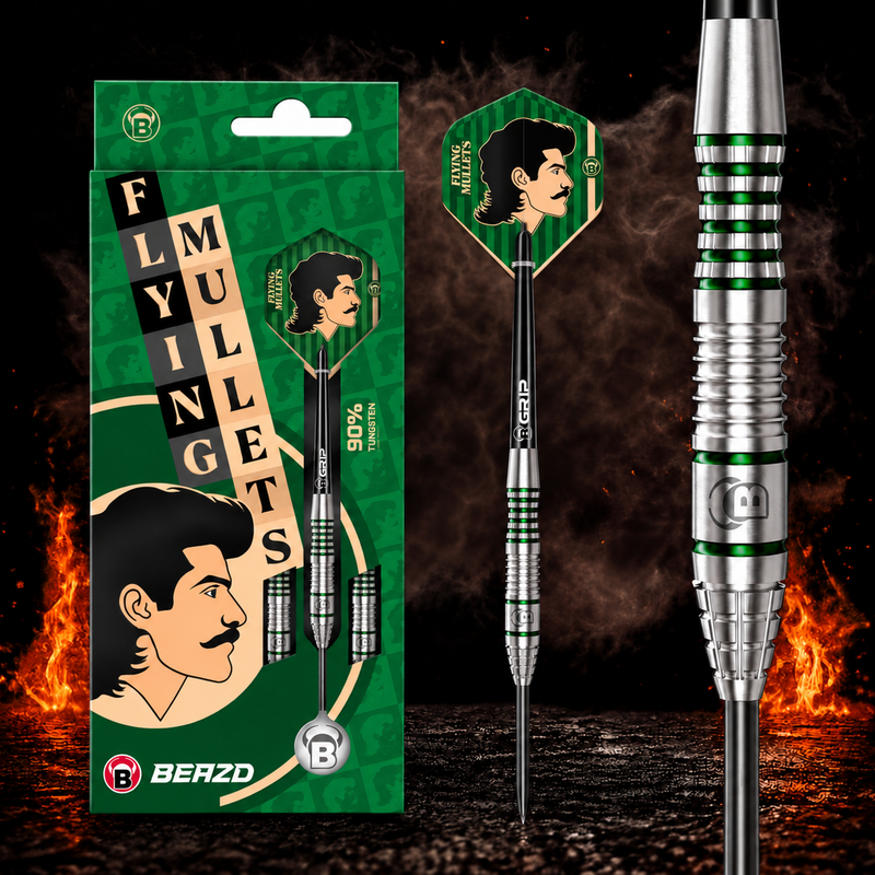 BEAZD Flying Mullet Steeldart 90% – BEAZD Verpackung und Dartdetails