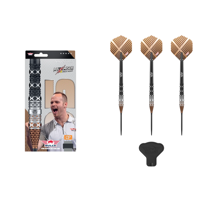 Hochwertige BULL'S NL Max Hopp 95 Profi Steeldarts für Liga und Turnier