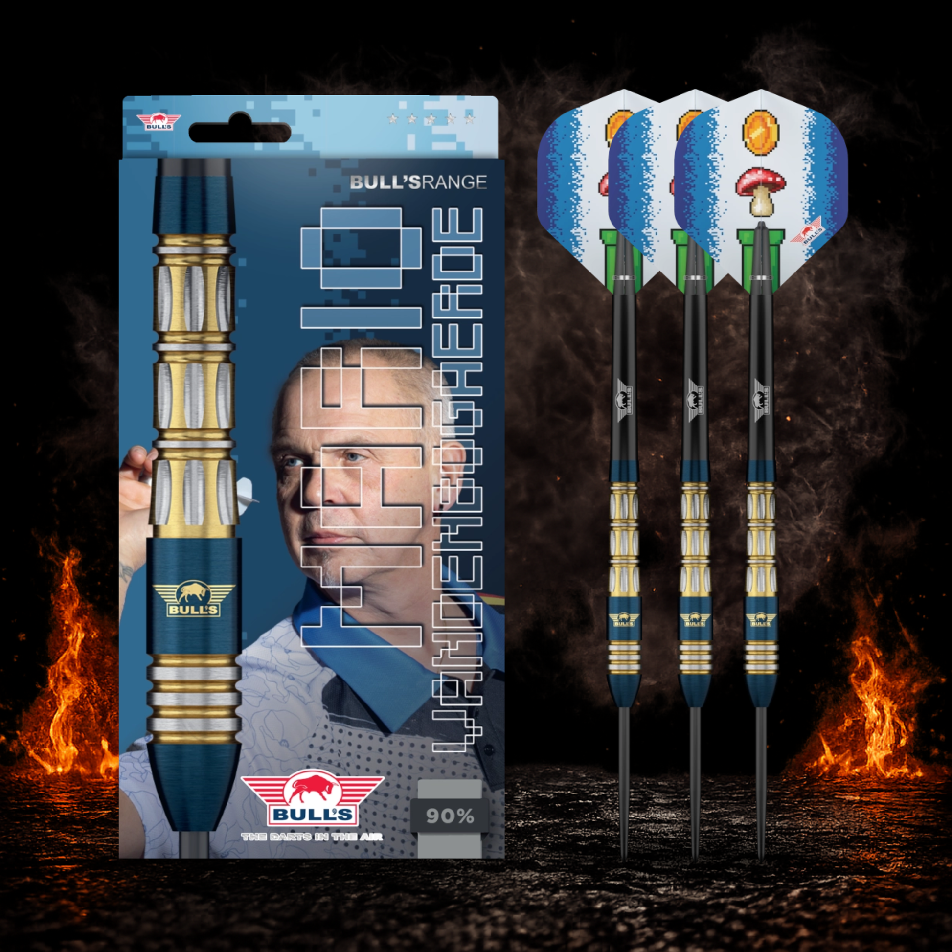 BULL'S NL Mario Vandenbogaerde E3 Steeldart 90 Prozent Tungsten in Profiqualität