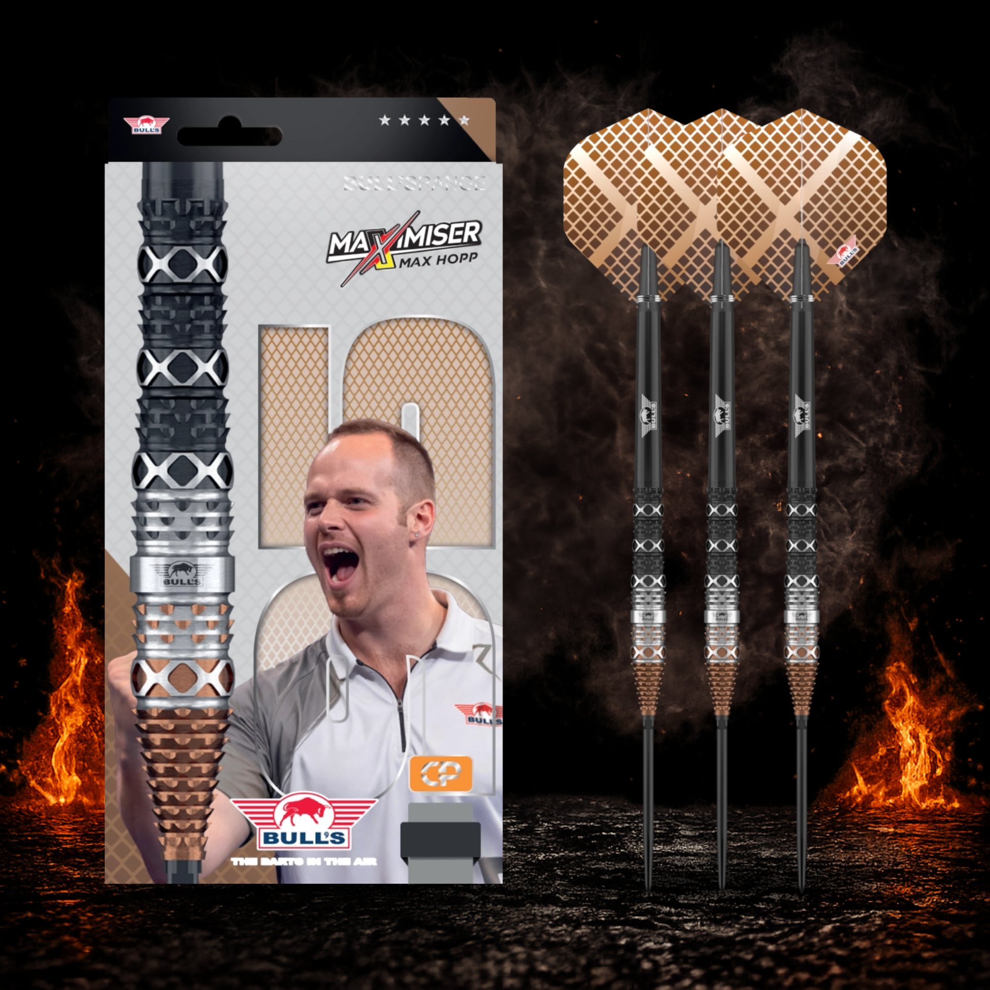 BULL'S NL Max Hopp 95 Convertible Point Steeldart 95 Prozent Tungsten in Profiqualität