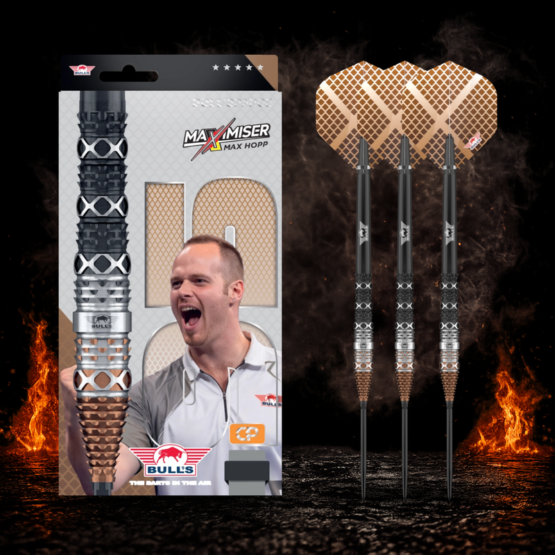 BULL'S NL Max Hopp 95 Convertible Point Steeldart 95 Prozent Tungsten in Profiqualität