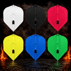 L-Style Champagne Pro Kami L1 Standard Flight – alle angebotenen Farben vor dunklem Rauchhintergrund