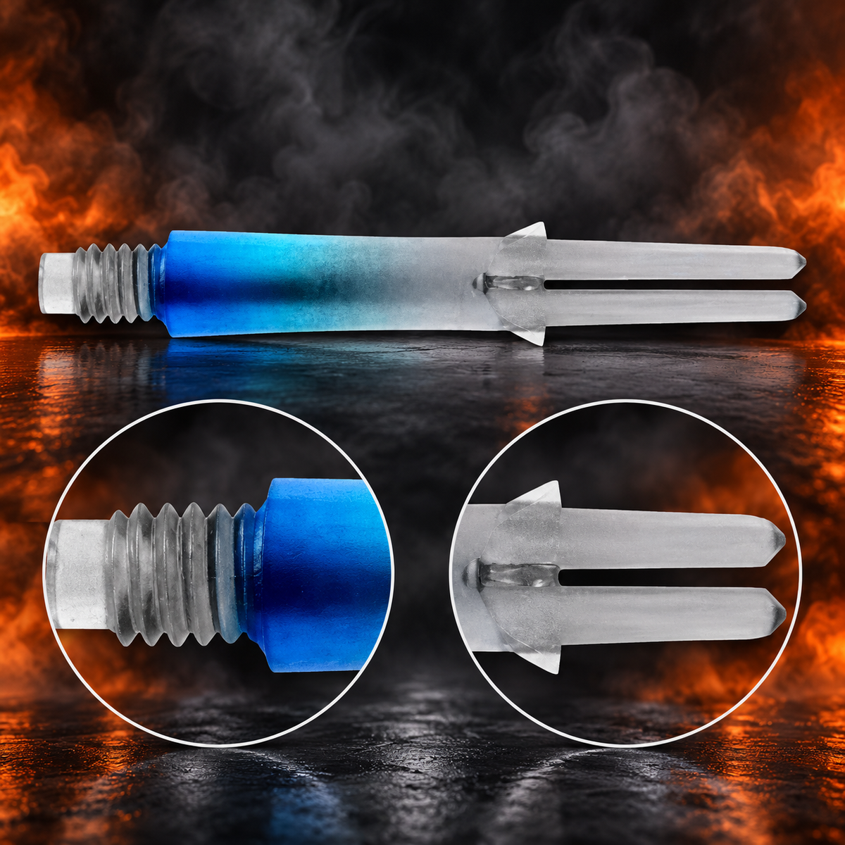 L-Style Locked Straight Two Tone Shafts – Produktansicht und vergrößerte Originaldetails