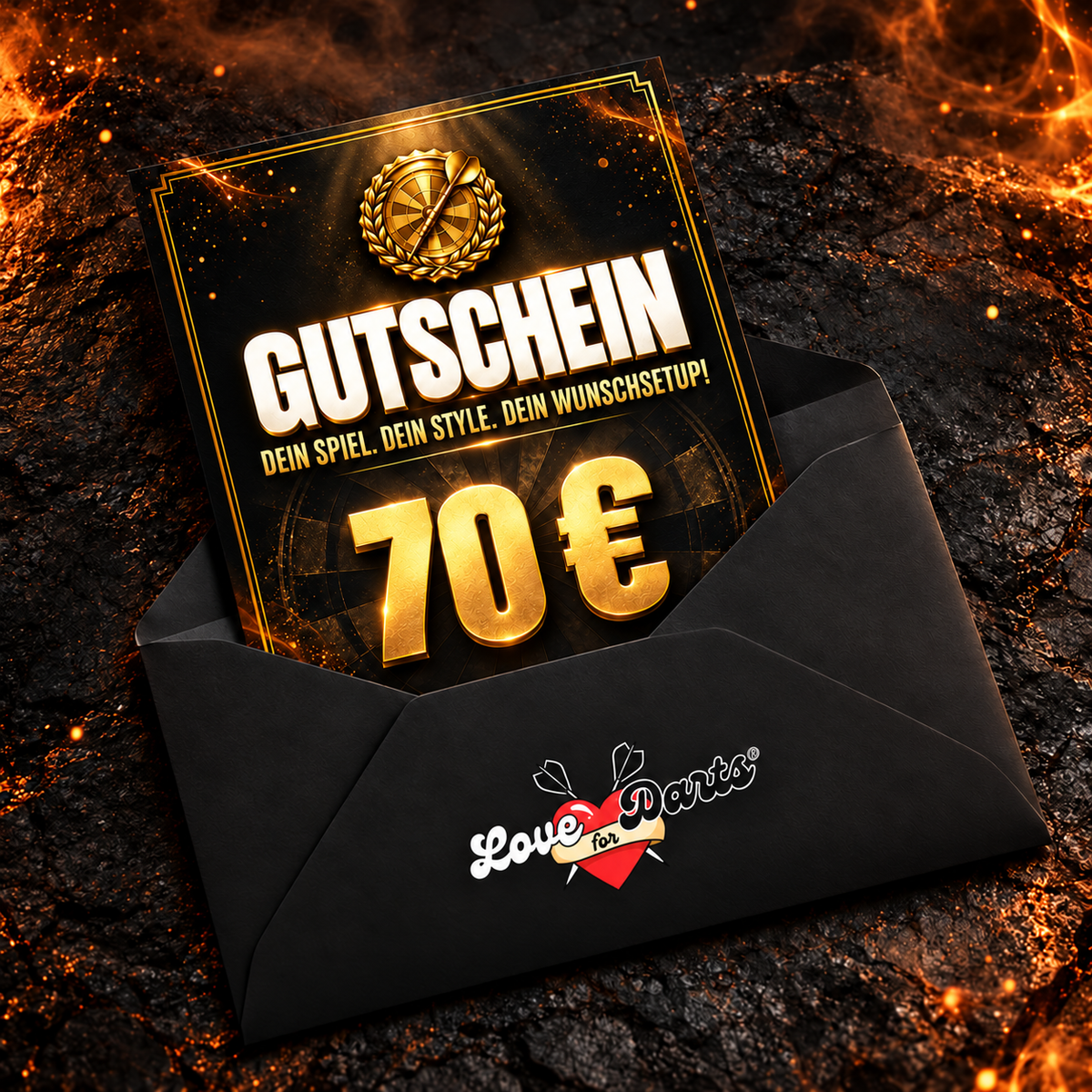 Love for Darts Geschenkgutschein im Wert von 70 Euro