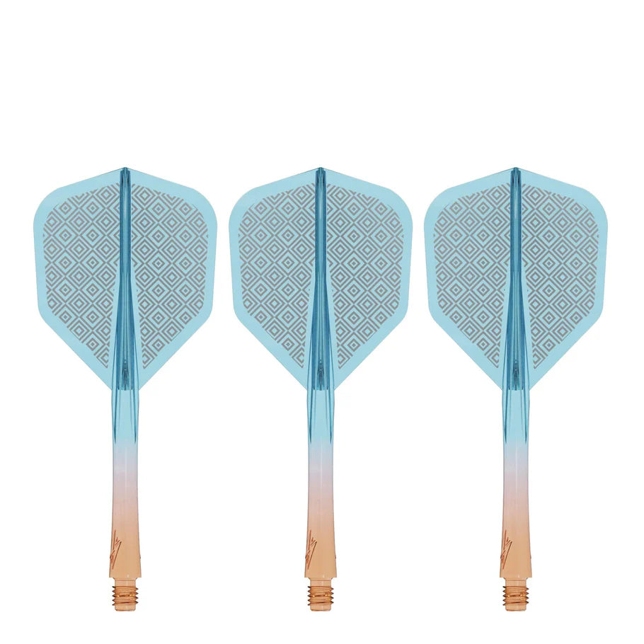 CALIBURN SUP FLIGHTS MOULDED SHAFT AND FLIGHT - STANDARD NO6 - BLOCK - ORANGE & BLAU-3