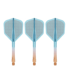 CALIBURN SUP FLIGHTS MOULDED SHAFT AND FLIGHT - STANDARD NO6 - BLOCK - ORANGE & BLAU-3