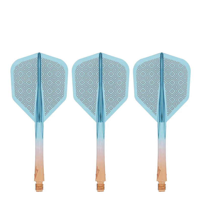 CALIBURN SUP FLIGHTS MOULDED SHAFT AND FLIGHT - STANDARD NO6 - BLOCK - ORANGE & BLAU-3