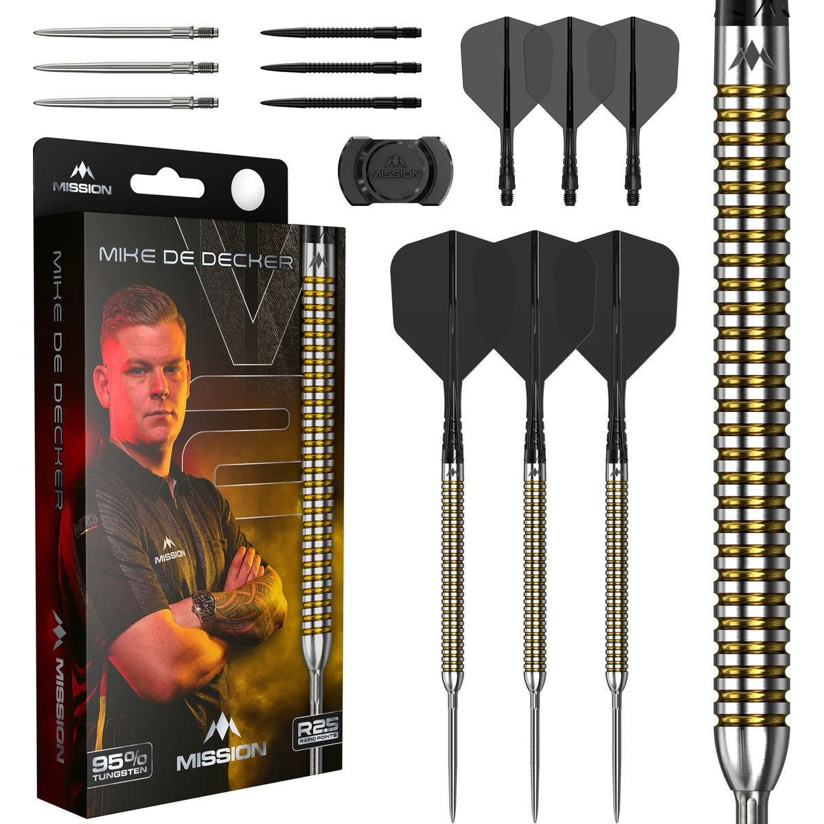 Mission Mike De Decker R2.5 Profi Steeldart für ambitionierte Dartspieler