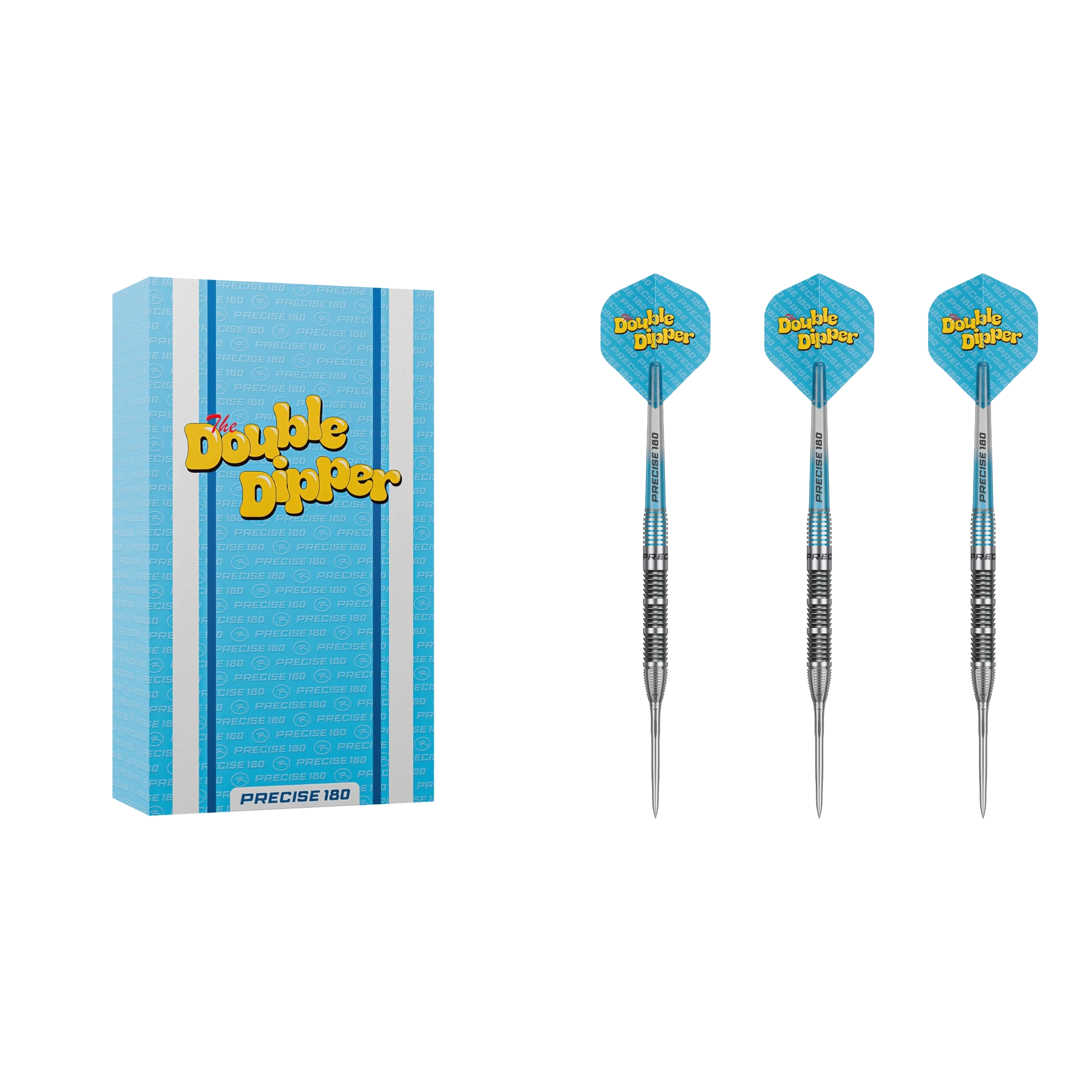Precise180 Double Dipper V1 Steeldart Set mit hochwertiger Verarbeitung