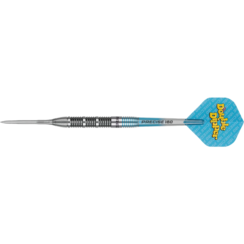 Frontansicht des Precise180 Double Dipper V1 Steeldarts 90 Prozent Tungsten