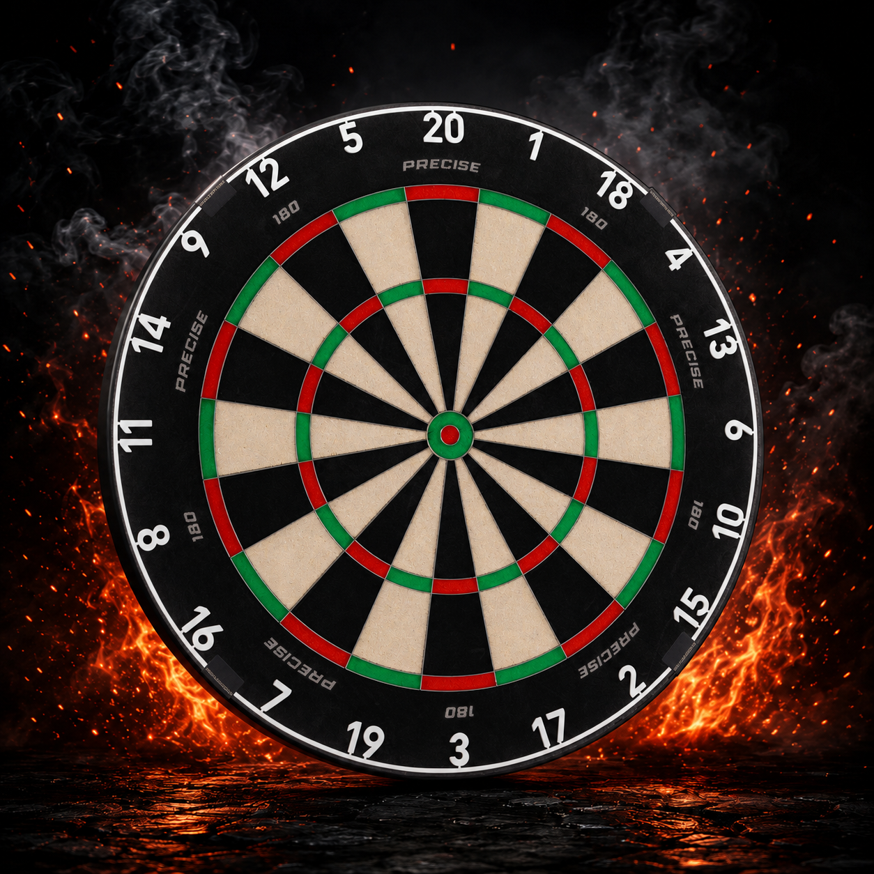 Precise180 Endorphine Dartboard aus hochwertigem Sisal für Training und Turnier