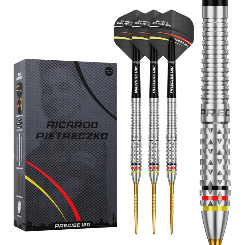 Hochwertige Precise180 Ricardo Pietreczko Profi Steeldarts für Liga und Turnier