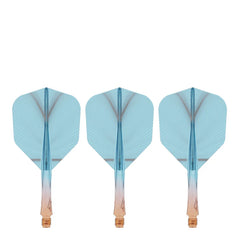 CALIBURN SUP FLIGHTS MOULDED SHAFT AND FLIGHT - STANDARD NO6 - FEATHER - ORANGE & BLAU-1