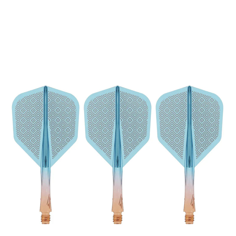 CALIBURN SUP FLIGHTS MOULDED SHAFT AND FLIGHT - STANDARD NO6 - BLOCK - ORANGE & BLAU-1