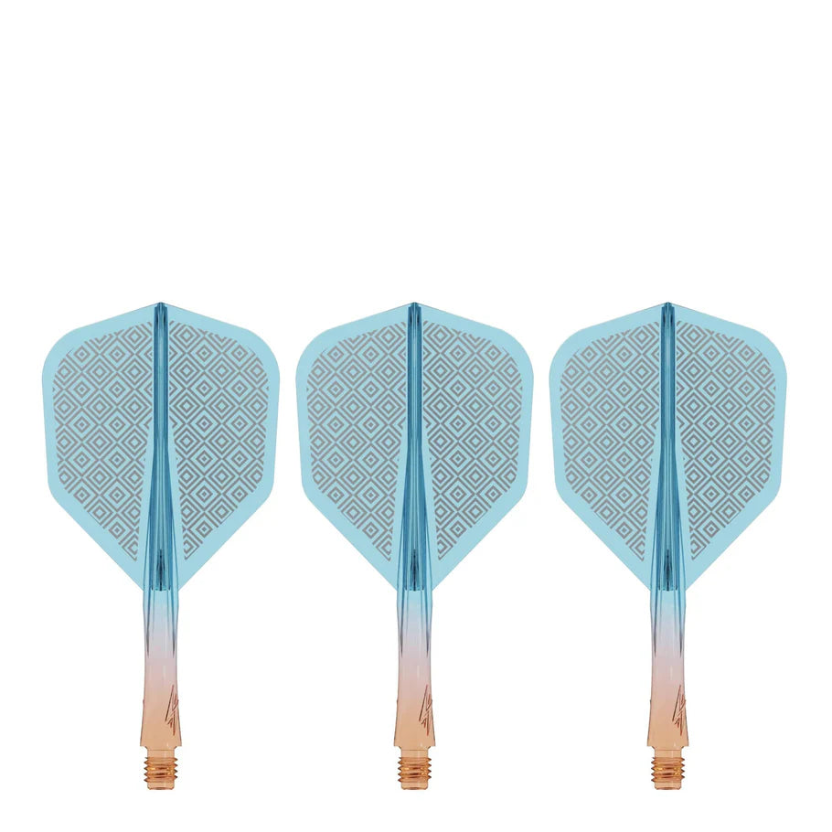 CALIBURN SUP FLIGHTS MOULDED SHAFT AND FLIGHT - STANDARD NO6 - BLOCK - ORANGE & BLAU